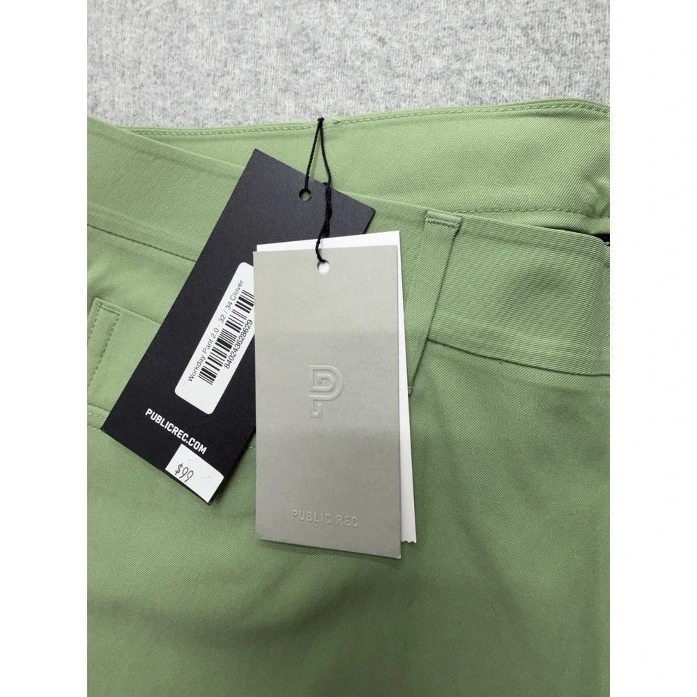 Public Rec Workday Pant 2.0 Mens 32x34 Clover Green Straight Leg Stretch NWT